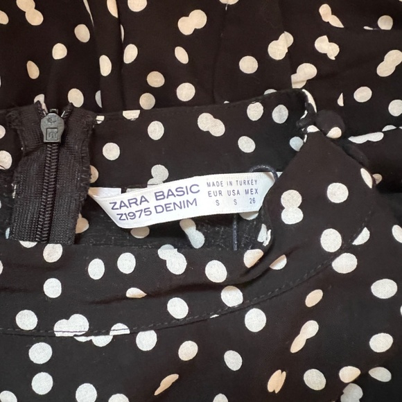 Zara Polka Dot Black and White Dress - Small - Picture 4 of 4